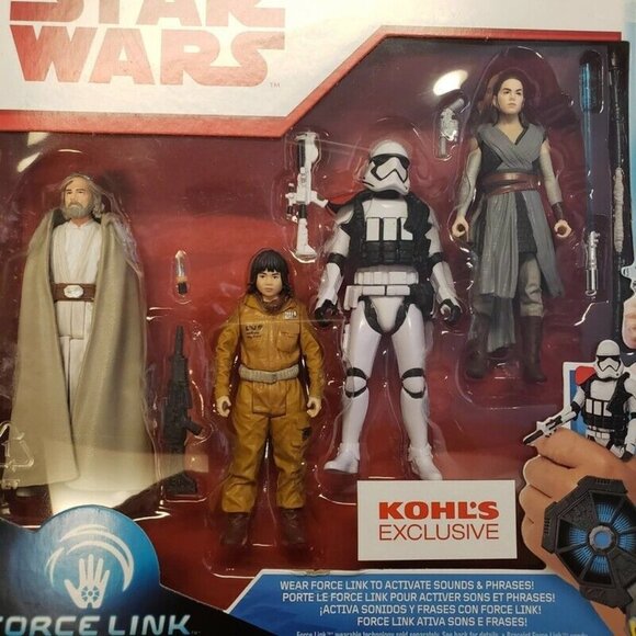 Star Wars Force Link 4 Pack Skywalker Rey Tech Rose Stormstrooper Disney Hasbro - Picture 4 of 5